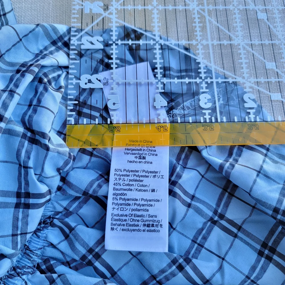 New! J Crew XL X-Large Blue Smocked tank in textured plaid NWT